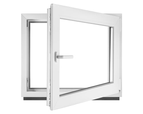 Fenster Kellerfenster Kunststofffenster Kunstoff weiß BxH 70 x 45 cm DIN Rechts - ALLE GRÖßEN - 2 fach Verglasung BxH 700 x 450 mm - Funktion Dreh-Kipp - BauPlaza Fenster Kellerfenster Kunststofffenster Kunstoff weiß BxH 70 x 45 cm DIN Rechts - ALLE GRÖßEN - 2 fach Verglasung BxH 700 x 450 mm - Funktion Dreh-Kipp - BauPlaza von Generic