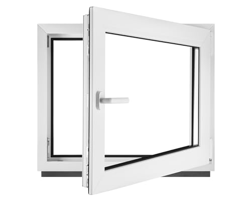 Fenster Kellerfenster Kunststofffenster Kunstoff weiß BxH 80 x 75 cm DIN Rechts - ALLE GRÖßEN - 3 fach Verglasung BxH 800 x 750 mm - Funktion Dreh-Kipp - BauPlaza Fenster Kellerfenster Kunststofffenster Kunstoff weiß BxH 80 x 75 cm DIN Rechts - ALLE GRÖßEN - 3 fach Verglasung BxH 800 x 750 mm - Funktion Dreh-Kipp - BauPlaza von Generic