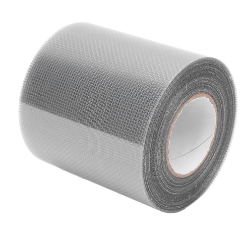 Fensterbildschirm Reparaturband transparent selbstklebende Netzbildschirm Reparaturpatz Starker haltbarer wasserdicht für Fenster Türen Zelte Pools Autos Fiberglas 80 mmx9.15m 1 (Grau mit schwarzem von Generic