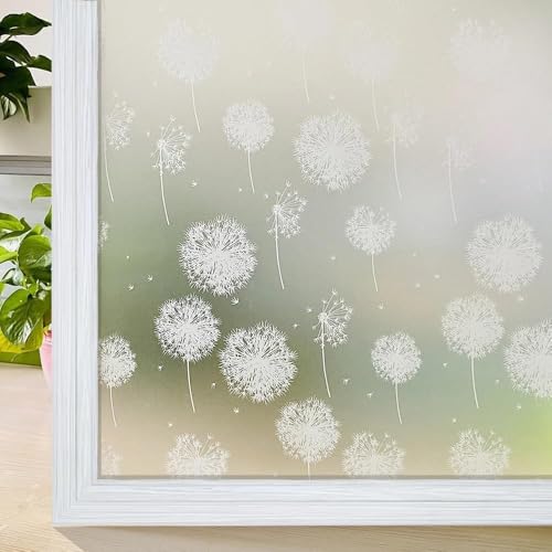 Fensterfolie Privatsphäre Selbstklebende 3D Matte Fensterfolie Privatsphäre Buntglas Selbstklebende Folie Frosted Fenster Aufkleber Für Home Tür Für Home Office Küche, One Color, 90 x 300 cm von Generic