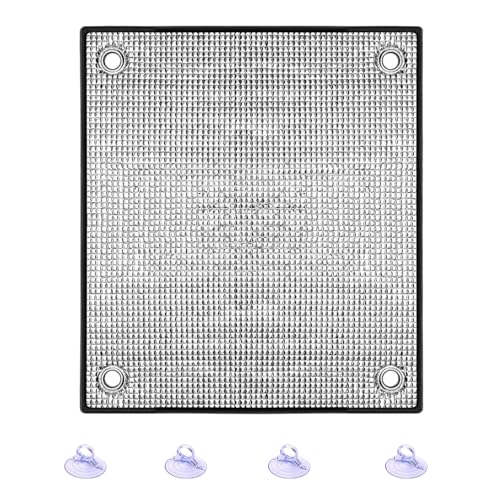 Fensterfolie Sonnenschutzfolie Sichtschutz Wärmeisolierung 8mm Reflektierende Fensterfolie Mit Saugnäpfen Aluminium Isolierfolie Ür Schlafzimmer,Badezimmer,Büro,Dachfenster(Schwarz,70x80cm) von Generic