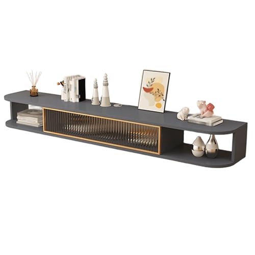 Fernsehkommode Hängend Wohnzimmer Künstliche Platte Schlafzimmer TV-Schrank mit Unterer Glass-Klapptür Türrahmen aus Aluminiumlegierung Fernsehertisch Vorgebohrte Löcher für Die Kabelführung(Gray,140x Fernsehkommode Hängend Wohnzimmer Künstliche Platte Schlafzimmer TV-Schrank mit Unterer Glass-Klapptür Türrahmen aus Aluminiumlegierung Fernsehertisch Vorgebohrte Löcher für Die Kabelführung(Gray,140x von Generic