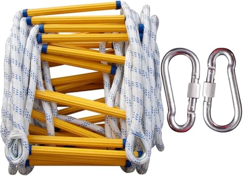 Feuerfluchtleiter Evakuierungsleiter Für Fensternotfall-fluchtleiter, Schwer Entflammbare Sicherheitsstrickleiter, Wiederverwendbare Kompakte Rettungsleitern, Yellow White, 25M/82.0FT Feuerfluchtleiter Evakuierungsleiter Für Fensternotfall-fluchtleiter, Schwer Entflammbare Sicherheitsstrickleiter, Wiederverwendbare Kompakte Rettungsleitern, Yellow White, 25M/82.0FT von Generic