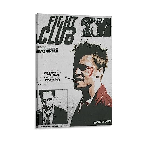 Fight Club Klassischer Filmdruck, Leinwand-Poster, Wandfarbe, Kunstposter, Dekoration, moderne Heimkunstwerke, 20 x 30 cm von Generic