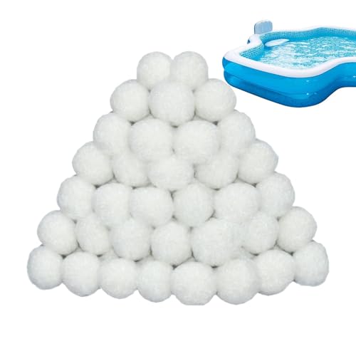 Filterbälle für Pool | Filterelemente für Pool - Zubehör Wasserpumpe Polykugeln, wiederverwendbar für Effizienz Filtration Pool von Generic