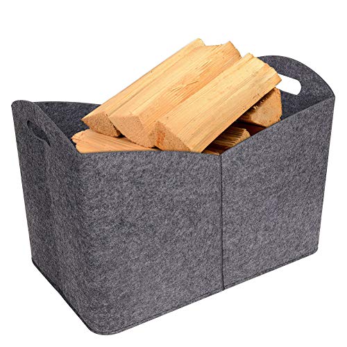 Filztasche für Kaminholz,Filzkorb für Kaminholz,Holzkorb für Kaminholz,Kaminholzkorb Kaminholztasche für Feuer,Groß Einkaufskorb Einkaufstasche von Generic