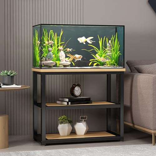Fischaquarium Unterschrank Reptilien-Terrarium-Fischständer, mehrstufiger Ständer, bodenstehend, extra belastbar, geeignete Aquarien-Rack-Regalhalterung für das Home von Generic
