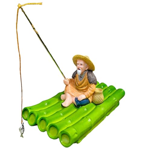 Fischerfigur, Gartenlandschaftsdekor, Gartenstatue, Terrarium-Ornament für Mikrolandschaft Fischerfigur, Gartenlandschaftsdekor, Gartenstatue, Terrarium-Ornament für Mikrolandschaft von HuadaXtai