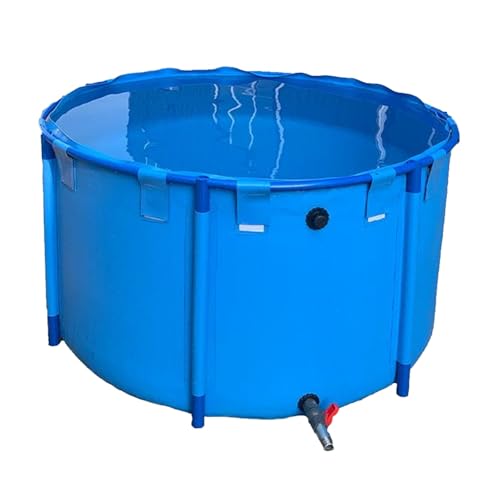 Fischteich Aus Segeltuch, Faltbarer Hartplastikpool Aufstellpool Mit Robustem Rahmen, Für Koiteichzucht, Landwirtschaftliche Bewässerung, Wasserspeicher(2543L/672GAL-1.8X1M(D X H)) von Generic