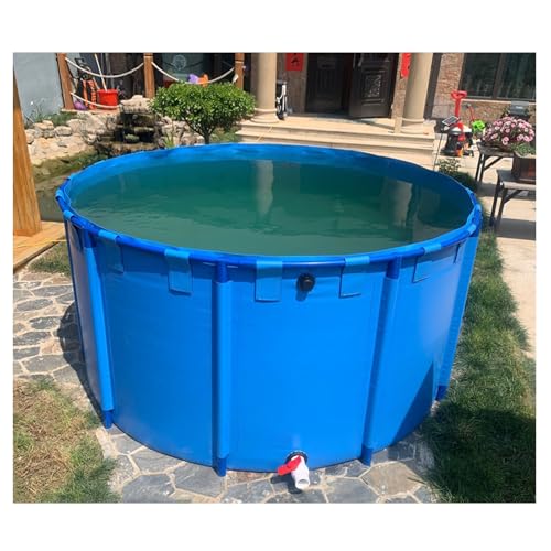 Fischteich-Pool Aus Segeltuch, Aufstellteich, Runder, Dicker PVC-Fischteich, Einfach Zu Montierender, Großer, Runder Metallrahmen(3052L/806GAL-1.8X1.2M(D X H)) von Generic