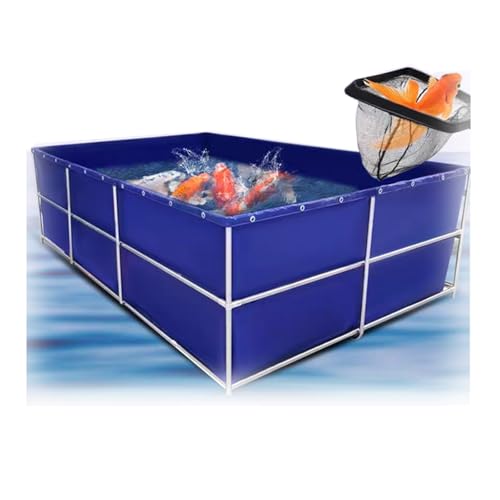 Fischteichfolie,Flexible PVC-Canvas-Liner ，Kratzfest,für temporäre Außen-Sammeltanks,Langlebig und tragbar(0.6x0.8x0.7m) von Generic