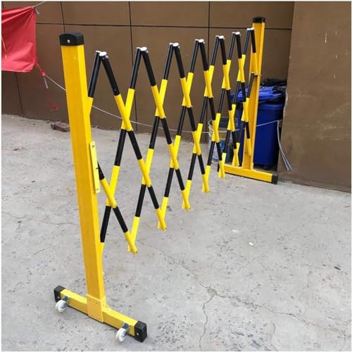 Fjmbd Einziehbare Verkehrsgebühr Für Den Außenbereich - Tragbare Sicherheitsbarriere Für Museen, Kinos Und Krankenhäuser - Crowd Control Barriers Für Veranstaltungen, Yellow Black, 1.2x3.5m von Generic