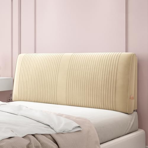 Flanell Bettkopfteil Hussen All-Inclusive Bett Kopfteil Schonbezug Staubdicht Bett Kopfdeckel für Full Queen Cal King Size Bett Kopfteil Bezug,K,190 * 60 * 6cm von Generic
