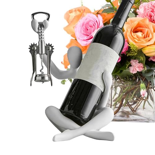 Flaschenhalter aus Harz – Flaschenhalter zum Aufhängen, freistehende Statue | Bankornament, Kleiderhaken, Bar, Wohnzimmer, Höhle, elegantes Accessoire für die Heimkollektion von Generic