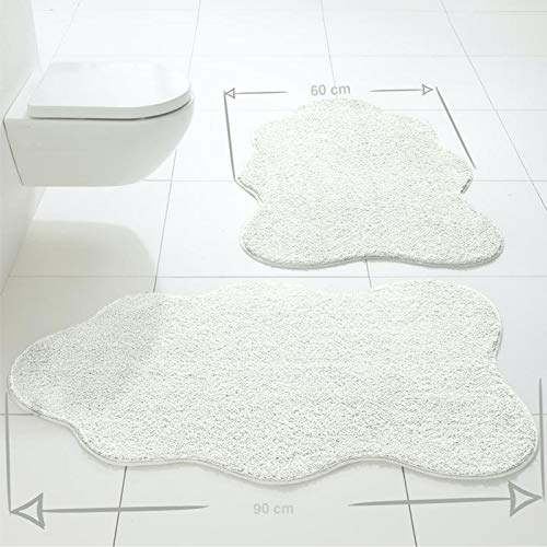 Flauschglanz Fell-Form Badematte – Multifunktionaler WC-Vorleger & Duschvorleger von Generic