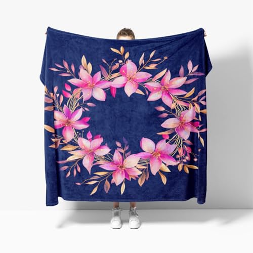 Flauschige Kuscheldecke XXL 180x220 cm Schlichter Kranzdruck Anti-Fading und Nicht Fallend TV-Decke Weich Warm Wohndecke Dunkelviolett Fleecedecke als Sofadecke Bettüberwurf Geschenkdecke Flauschige Kuscheldecke XXL 180x220 cm Schlichter Kranzdruck Anti-Fading und Nicht Fallend TV-Decke Weich Warm Wohndecke Dunkelviolett Fleecedecke als Sofadecke Bettüberwurf Geschenkdecke von Generic