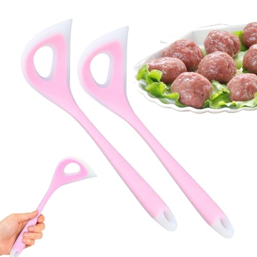 Fleischbällchen-Werkzeug – 2-teiliges Fleischbällchen-Gadget aus Silikon, Fleischbällchenlöffel | Fleischbällchenwerkzeug mit komfortablem Griff zum schnellen Aufnehmen Fleischbällchen-Werkzeug – 2-teiliges Fleischbällchen-Gadget aus Silikon, Fleischbällchenlöffel | Fleischbällchenwerkzeug mit komfortablem Griff zum schnellen Aufnehmen von Generic