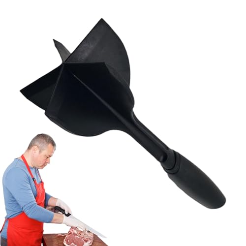 Fleischzerkleinerer – Fleischstampfer | Rinderstampfer | Hamburgerzerkleinerer | Rutschfestes hitzebeständiges Fleischzerkleinerer | Nylon Hamburger Zerkleinerer mit 5 Kurvenschneidern von Generic