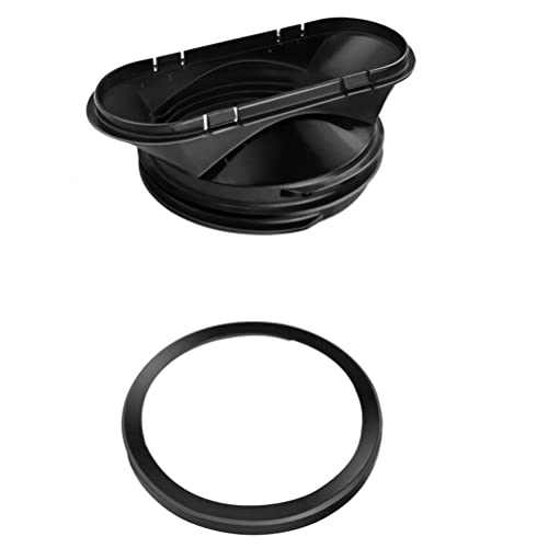 Flexibler Schlauch, Tragbare Klimaanlagen-Abluftschlauchkupplung, Abluft-Wäschetrockner-Entlüftungsschlauch, Klimaanlagen-Abluftadapter, (Schwarz [15 cm Kartenring]) von Generic