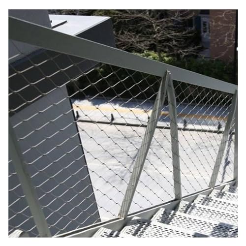 Flexibles Garten-Bauernhof-treppen-dekor-schutznetz 304 Edelstahl-seilnetz Snap Woven Drahtgeflecht Fallsicheres Edelstahl-sicherheitsnetz Handlauf Leitplankenschutz, H1.5xL30m/H4.92xL98.42ft Flexibles Garten-Bauernhof-treppen-dekor-schutznetz 304 Edelstahl-seilnetz Snap Woven Drahtgeflecht Fallsicheres Edelstahl-sicherheitsnetz Handlauf Leitplankenschutz, H1.5xL30m/H4.92xL98.42ft von Generic