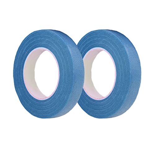 Floristen-Klebeband, 2 Rollen, florales Klebeband, Blumenband, Stiel, Wickelband, Blumenstrauß, 2,4 m/Rolle (Azurblau) von Generic