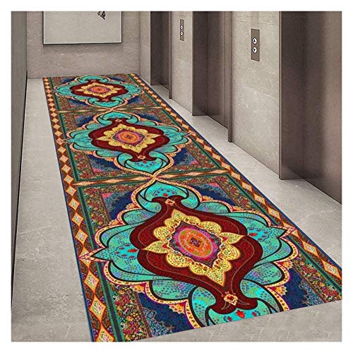 Flur Teppich, Rosa Floral Design Teppich Touch Weiche Waschbare Fade Resistant Für Eingangstür, Küchen/a/1.4 X 6M von Generic