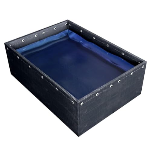 Foldable PVC Canvas Fish Pond - Water Storage Tank for Aquaculture, Outdoor Pool Above Ground, Aquarium Fish Watering（NO Frame or Structure(16.4x9.8x2.6ft) von Generic