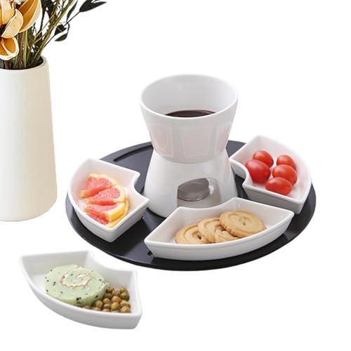 Fondue- -Set zum Schmelzen, Butter-Fondue-Set | Butterwärmer-Set mit Teelicht | Hochtemperatur-Fondue- -Set für Strände Fondue- -Set zum Schmelzen, Butter-Fondue-Set | Butterwärmer-Set mit Teelicht | Hochtemperatur-Fondue- -Set für Strände von Generic