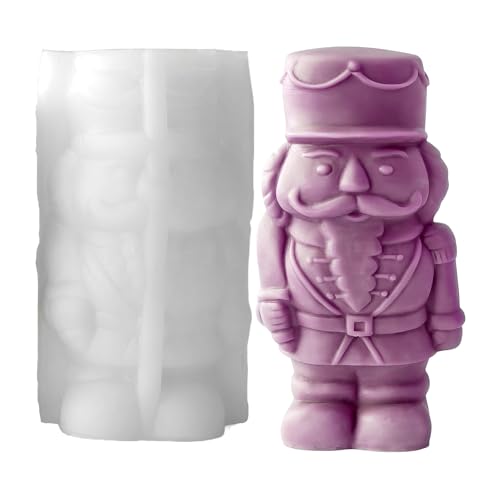 Formen zur Kerzenherstellung – Gipsseifenformen | Harz-Kerzenform, Nussknacker-Ornament-Bastelsets – Weihnachtsdekoration für Zuhause, Hochzeiten und Partys – wiederverwendbares Tisch-Bastelzubehör Formen zur Kerzenherstellung – Gipsseifenformen | Harz-Kerzenform, Nussknacker-Ornament-Bastelsets – Weihnachtsdekoration für Zuhause, Hochzeiten und Partys – wiederverwendbares Tisch-Bastelzubehör von Generic