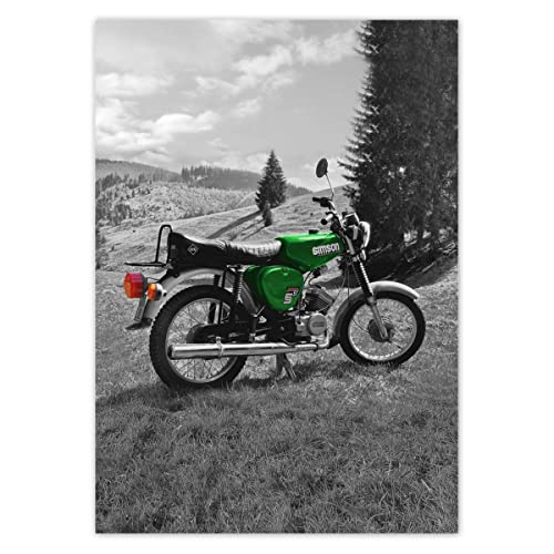 Foto Bild Poster Wandkunst Dekor 21,00 x 29,70 cm Grün Simson S51 Nr. H10099M_PL1A4 von Generic