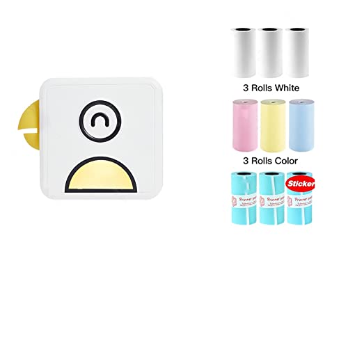 Foto Priter Tasche Thermoetikett Priter Tragbares Bluetooth Wireless Quittungsetikett Aufkleber Priter Papier, Yellow Add 9 Rolls Foto Priter Tasche Thermoetikett Priter Tragbares Bluetooth Wireless Quittungsetikett Aufkleber Priter Papier, Yellow Add 9 Rolls von Generic