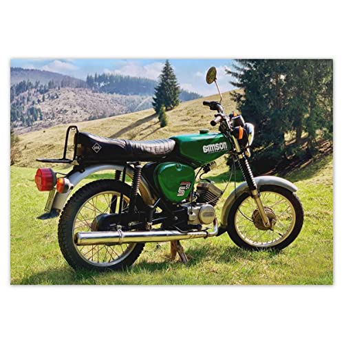 Foto Bild Poster Wandkunst Dekor 100x70cm Classic Green Simson S51 Nr. H7851M_PL1Z von Generic