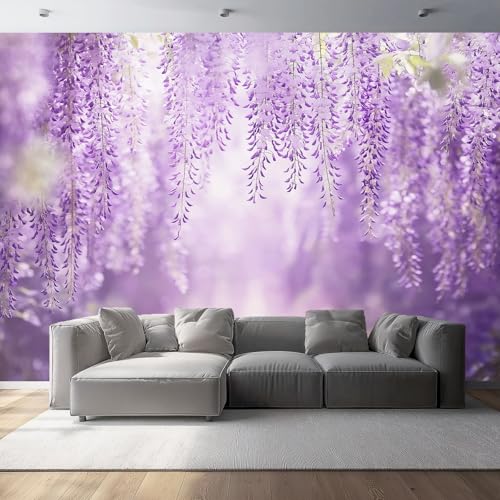 Fototapete 200 x 140 cm Vliestapete Wohnzimmer Schlafzimmer Wand Traumhaft Glyzinienwald Elegant muster wandbild für Kinderzimmer Büro Panorama Fototapete Lila Bedruckte tapeten Fototapete 200 x 140 cm Vliestapete Wohnzimmer Schlafzimmer Wand Traumhaft Glyzinienwald Elegant muster wandbild für Kinderzimmer Büro Panorama Fototapete Lila Bedruckte tapeten von Generic
