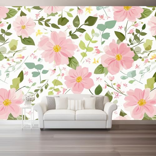 Fototapete 250 x 175 cm, Aquarell Frühling Pflanzen Blumen Tapeten Vliestapete Modern Wandtapete für Wohnzimmer Schlafzimmer TV Hintergrund Kinderzimmer Büro Wanddeko Motivtapeten, Rosa Fototapete 250 x 175 cm, Aquarell Frühling Pflanzen Blumen Tapeten Vliestapete Modern Wandtapete für Wohnzimmer Schlafzimmer TV Hintergrund Kinderzimmer Büro Wanddeko Motivtapeten, Rosa von Generic