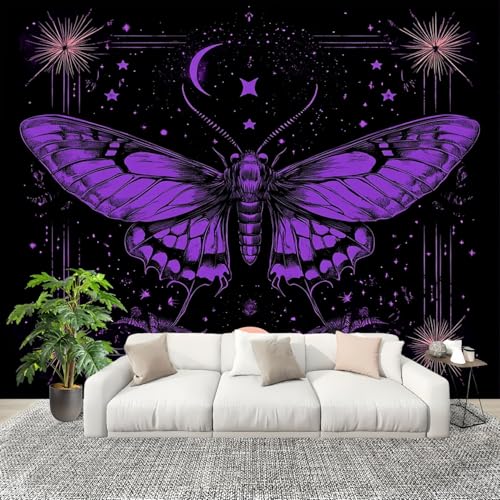 Fototapete 300x210 cm Gothic Style Charm Schmetterling Vliestapete Fototapete für Schlafzimmer und Wohnzimmer Lila Großformatige Mustertapete 3D-Effekt Wanddekoration Flurtapete Fototapete 300x210 cm Gothic Style Charm Schmetterling Vliestapete Fototapete für Schlafzimmer und Wohnzimmer Lila Großformatige Mustertapete 3D-Effekt Wanddekoration Flurtapete von Generic