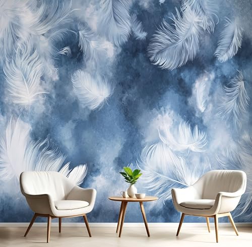 Fototapete 308X220Cm, Aquarellfedern Wanddeko Foto Tapete Schlafzimmer Wohnzimmer Seidentuch Tapete,Digitaler Kunststil Motivtapeten Bildtapete Grau Wand Dekoration Fototapete 308X220Cm, Aquarellfedern Wanddeko Foto Tapete Schlafzimmer Wohnzimmer Seidentuch Tapete,Digitaler Kunststil Motivtapeten Bildtapete Grau Wand Dekoration von Generic