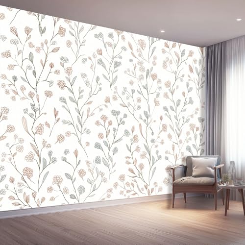 Fototapete 350 x 256 cm, Minimalismus Pflanzen Gartenblumen Tapeten Vliestapete Modern Wandtapete für Wohnzimmer Schlafzimmer TV Hintergrund Kinderzimmer Büro Wanddeko Motivtapeten, Rosa Grün Fototapete 350 x 256 cm, Minimalismus Pflanzen Gartenblumen Tapeten Vliestapete Modern Wandtapete für Wohnzimmer Schlafzimmer TV Hintergrund Kinderzimmer Büro Wanddeko Motivtapeten, Rosa Grün von Generic