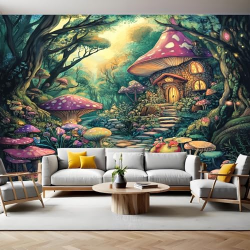 Fototapete 350 x 256 cm Cartoon Pilzhaus Vlies Tapete 3D Effekt Mustertapete Wanddeko Design Schlafzimmer Wohnzimmer Lounge Flur TV Hintergrund Wand Mural Fototapete 350 x 256 cm Cartoon Pilzhaus Vlies Tapete 3D Effekt Mustertapete Wanddeko Design Schlafzimmer Wohnzimmer Lounge Flur TV Hintergrund Wand Mural von Generic