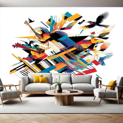 Fototapete 350 x 256 cm Musik abstrakte Instrumente Vlies Tapete 3D Effekt Mustertapete Wanddeko Design Schlafzimmer Wohnzimmer Lounge Flur TV Hintergrund Wand Mural Fototapete 350 x 256 cm Musik abstrakte Instrumente Vlies Tapete 3D Effekt Mustertapete Wanddeko Design Schlafzimmer Wohnzimmer Lounge Flur TV Hintergrund Wand Mural von Generic