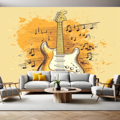 Fototapete 350 x 256 cm Musiknoten Gitarre Vlies Tapete 3D Effekt Mustertapete Wanddeko Design Schlafzimmer Wohnzimmer Lounge Flur TV Hintergrund Wand Mural Fototapete 350 x 256 cm Musiknoten Gitarre Vlies Tapete 3D Effekt Mustertapete Wanddeko Design Schlafzimmer Wohnzimmer Lounge Flur TV Hintergrund Wand Mural von Generic