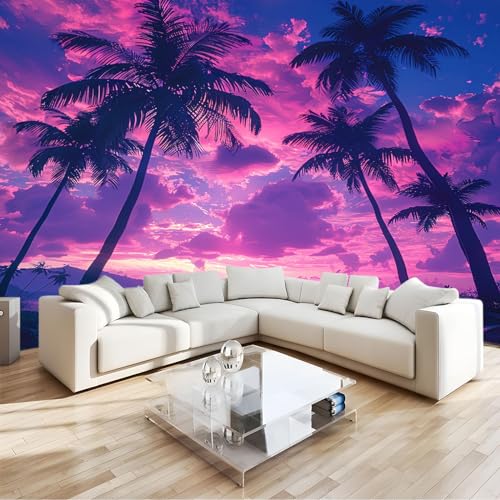 Fototapete 3D Vliestapete mit Sonnenuntergang Meer Kokospalme Lila 400x280cm XXL Panorama Wandbild für Mädchen & Jungs Schlafzimmer | Wanddekoration mit 3D Effekt Fototapete 3D Vliestapete mit Sonnenuntergang Meer Kokospalme Lila 400x280cm XXL Panorama Wandbild für Mädchen & Jungs Schlafzimmer | Wanddekoration mit 3D Effekt von Generic