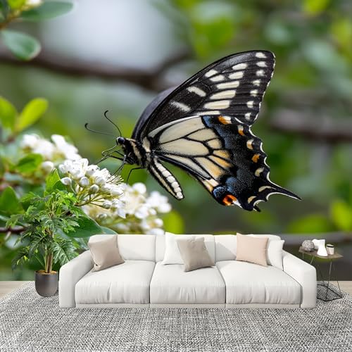 Fototapete 400x280 cm 3d Schmetterlingsmuster Vliestapete Fototapete für Schlafzimmer und Wohnzimmer GrüN Großformatige Mustertapete 3D-Effekt Wanddekoration Flurtapete Fototapete 400x280 cm 3d Schmetterlingsmuster Vliestapete Fototapete für Schlafzimmer und Wohnzimmer GrüN Großformatige Mustertapete 3D-Effekt Wanddekoration Flurtapete von Generic
