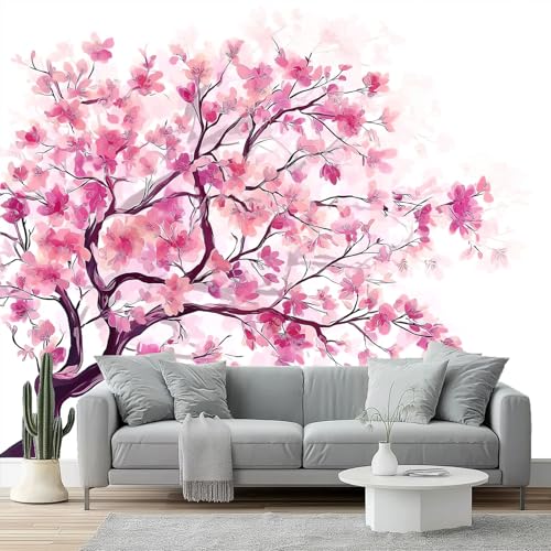 Fototapete Aquarell Pflanzen Blumen Baum Blütenblätter Tapete 3D Effekt Vliestapete Wandbild, Rosa Weiß Vlies Tapeten Wandtapeten für Schlafzimmer Wohnzimmer TV Wand Moderne Wanddeko, 250 x 175 cm Fototapete Aquarell Pflanzen Blumen Baum Blütenblätter Tapete 3D Effekt Vliestapete Wandbild, Rosa Weiß Vlies Tapeten Wandtapeten für Schlafzimmer Wohnzimmer TV Wand Moderne Wanddeko, 250 x 175 cm von Generic