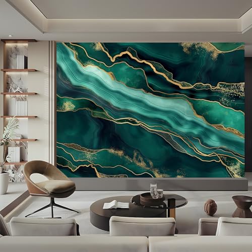 Fototapete BöHmische Abstrakter Marmor Vliestapete, 400 x 280 cm Vlies Phototapete Wandverkleidung Wandtapete Motivtapeten Wohnzimmer Schlafzimmer 3d Effekt GrüN Gold Vliestapete Fototapete BöHmische Abstrakter Marmor Vliestapete, 400 x 280 cm Vlies Phototapete Wandverkleidung Wandtapete Motivtapeten Wohnzimmer Schlafzimmer 3d Effekt GrüN Gold Vliestapete von Generic