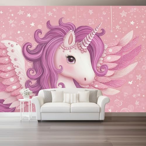 Fototapete Cartoon Sterne Einhorn Tapete 3D Effekt Vliestapete Wandbild, Rosa Vlies Tapeten Wandtapeten für Schlafzimmer Wohnzimmer TV Wand Moderne Wanddeko, 400 x 280 cm Fototapete Cartoon Sterne Einhorn Tapete 3D Effekt Vliestapete Wandbild, Rosa Vlies Tapeten Wandtapeten für Schlafzimmer Wohnzimmer TV Wand Moderne Wanddeko, 400 x 280 cm von Generic