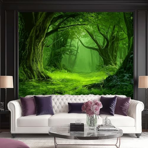 Fototapete Fantasie Natur Bäume Waldlandschaft Vlies Tapete 300 x 210 cm 5D Effekt Wandbild Wandtapete Moderne Wohnzimmer Mural Schlafzimmer Kinderzimmer Wand Küchentapete Wandtapete Grün Fototapete Fantasie Natur Bäume Waldlandschaft Vlies Tapete 300 x 210 cm 5D Effekt Wandbild Wandtapete Moderne Wohnzimmer Mural Schlafzimmer Kinderzimmer Wand Küchentapete Wandtapete Grün von Generic