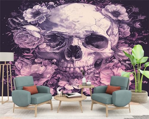 Generic - Fototapete Horrorthema Totenkopf Rose Blumen 300x210 cm - Vliestapete Wandtapete Wandbilder Wanddekoration für Esszimmer Generic - Fototapete Horrorthema Totenkopf Rose Blumen 300x210 cm - Vliestapete Wandtapete Wandbilder Wanddekoration für Esszimmer von Generic