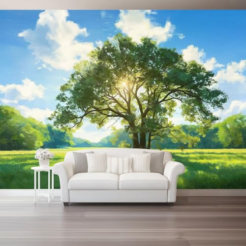Fototapete Natur Felder Gras Sonnenschein Tapete 3D Effekt Vliestapete Wandbild, Grün Gelb Vlies Tapeten Wandtapeten für Schlafzimmer Wohnzimmer TV Wand Moderne Wanddeko, 300 x 210 cm Fototapete Natur Felder Gras Sonnenschein Tapete 3D Effekt Vliestapete Wandbild, Grün Gelb Vlies Tapeten Wandtapeten für Schlafzimmer Wohnzimmer TV Wand Moderne Wanddeko, 300 x 210 cm von Generic