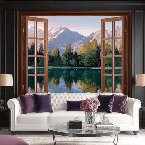 Fototapete Natur Wald Holzfenster Berge Vlies Tapete 400 x 280 cm 7D Effekt Wandbild Wandtapete Moderne Wohnzimmer Mural Schlafzimmer Kinderzimmer Wand Küchentapete Wandtapete Bunt Fototapete Natur Wald Holzfenster Berge Vlies Tapete 400 x 280 cm 7D Effekt Wandbild Wandtapete Moderne Wohnzimmer Mural Schlafzimmer Kinderzimmer Wand Küchentapete Wandtapete Bunt von Generic