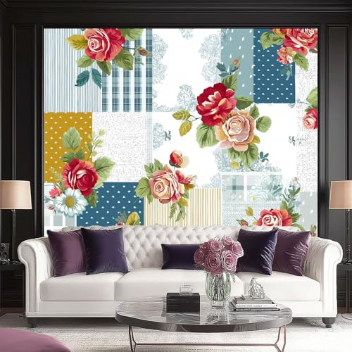 Fototapete Retro Karo Blumen Rosen Vlies Tapete 400 x 280 cm 7D Effekt Wandbild Wandtapete Moderne Wohnzimmer Mural Schlafzimmer Kinderzimmer Wand Küchentapete Wandtapete Bunt Fototapete Retro Karo Blumen Rosen Vlies Tapete 400 x 280 cm 7D Effekt Wandbild Wandtapete Moderne Wohnzimmer Mural Schlafzimmer Kinderzimmer Wand Küchentapete Wandtapete Bunt von Generic